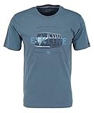 Elkline Herren T-Shirt Honest VW Bulli Print 1041181, Farbe:ashblue, Größe:XL