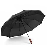 NNAA Automatisch Öffnender Und Schließender Winddichter Regenschirm Taschenschirm Doppellagig Winddicht Geeignet Für Damen Und H
