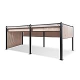 blumfeldt Pantheon Cortina Pergola - Partyzelt, Aluminiumkantrohr, 10x10 cm Eckpfosten, Dach mit wasserabweisender Beschichtung, rostfrei, überdachte Fläche: 3x6 m, C