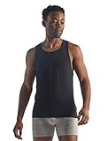 icebreaker Herren Merino Wolle Anatomica Body Fit Tanktop - Black/Monsoon, S