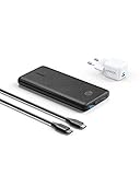 Anker PowerCore Slim 10000 PD Ladeset mit 18W Powerbank und 18W USB-C Ladegerät, Power Delivery Ladeset kompatible mit iPhone X/XS/XR/XS Max, Galaxy S10, Pixel 3 / 3XL