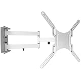 DRALL INSTRUMENTS Universal Fernseher Halterung - Schwenkbar Neigbar - 16-55 Zoll (39,6-140 cm) - Ausziehbar bis 65 cm - TV Wandhalterung für 3D HD LED LCD - VESA 100 200 300 400 weiß Modell: L22LW