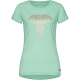 super.natural Damen Yoga Power Elephant T-Shirt, Misty Green Melange-G