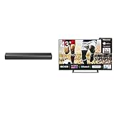 Hisense Soundbar Home Theater System/ 80W/ integrierter Subwoofer/Bluetooth/Schwarz, Fernseher (4K Ultra HD, HDR, Triple Tuner DVB-C/S/ S2/ T/ T2, Smart-TV, Frameless, Bluetooth, Alexa)