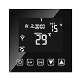 KETOTEK Smart Thermostat WiFi für Wasser/Gas Boiler 3A Kompatibel mit Alexa Echo/Google Home/Tuya, Programmierbar Raumthermostate mit Sprach und APP Steuerung Schw
