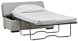 Rivet Fold Moderner Sitzhocker mit ausklappbarem Bett, B 122 cm, Hellg
