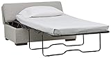 Rivet Fold Moderner Sitzhocker mit ausklappbarem Bett, B 122 cm, Hellg