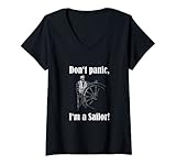 Damen Don't panic I'm a Sailor Segler Segeln Matrose T-Shirt mit V