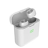 Bluetooth 5.0 Kopfhörer Mini mittel Weiße und Lange Kabellos Wireless Earbuds Wasserdicht 150H Ohrhörer Sport Earbuds mit Mikrofon (Mini Model)