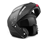 HARLEY-DAVIDSON Modular-Helm Capstone H31 Motorrad-Helm Biker Schutzhelm Helm mit Anti-Beschlag-Scheibe, ECE geprüft, Schwarz Matt, XL