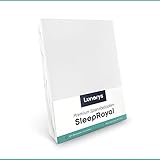 Lunarys® SleepRoyal Luxus Spannbettlaken 160x200 cm / schwere Qualität / 250 g/m² / 40 cm Steghöhe / für hohe Matratze, Boxspringbett & Wasserbett / hochwertiges blickdichtes Jersey-Spannb