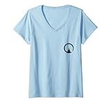 Damen Enso, Zen, Kreis, Buddha Meditation Japan Kalligrafie Yoga, T-Shirt mit V