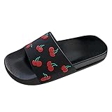 Hausschuhe Damen Sommer Badeschuhe Weich Rutschfeste Schlappen Sandalen Unisex Herren Pantoffeln Cartoon Obst Home Badelatschen Indoor Outdoor S