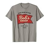 Herren Witziger Kunstdruck mit Bob's Shop Flagge, personalisierbar, Woodshop Workshop T-S