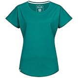 Lexi&Bö Damen Basic Oversized T-Shirt in türkis mit weitem Rundhalsausschnitt aus hochwertiger Bio-Baumwolle und fairer Produktion in Portug