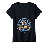 Damen Süße Kreuzfahrt Galapagos Inseln Ecuador Cruising Liebhaber T-Shirt mit V