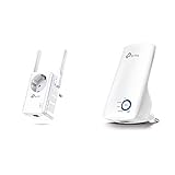 TP-Link TL-WA860RE WLAN Repeater mit Steckdose (300 Mbit/s, WLAN Verstärker, integrierte Steckdose) weiß & TL-WA850RE WLAN Repeater (300 Mbit/s, WLAN Verstärker, App Steuerung, Ethernet-Port) weiß