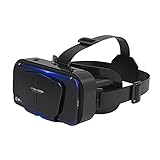 ershixiong VR-Headset Virtue-Reality-Brille,3D-Brille für Filmes, Videospiele,Kompatibel mit Smartphones mit großem und kleinem Bildschirm.Schw