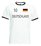World-of-Shirt Herren T-Shirt Deutschland Retro Shirt Nr.10 |XL