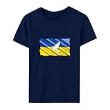 RONGbbppQ Ukraine I Ukraine Flagge I Frieden Stand with Ukraine T-Shirt I Peace in Ukraine Flagge Wappen Ukraine Shirt Frieden T-S