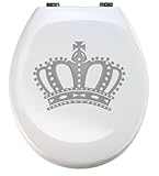 Grafix Aufkleber Silber Krone für Pressalit WC Toiletten Deck
