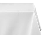 BEAUTEX fleckenabweisende und bügelfreie Tischdecke - Tischtuch mit Lotuseffekt - Tischwäsche in Leinenoptik - Größe und Farbe wählbar, Eckig 135x180 cm, W