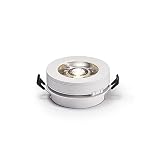 Lighfd Eingebauter runder COB Strahler, 3000K/4000K faltbares Downlight, Wohnzimmer Eingang Flur Flur Haushalt LED Deckenleuchte 7W-schw