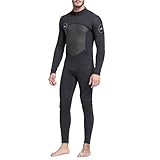 Battnot Herren Badeanzug Lang Jumpsuit Ganzkörper-Neoprenanzug Surfen Tauchen Schwimmanzug Schnorchelanzug Badehosen Schutzkleidung, Männer Stretch Overall Strand UV-Anzug Mens Diving Swimwear M-3XL