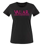 Just Style It - Valar Morghulis/Dohaeris - Game of Thrones - Damen T-Shirt - Schwarz/Pink Gr. XL