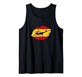 Spanien-Flagge Lippenkuss Küssender Mund Geschenk Spanier Tank Top