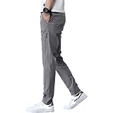 Huntrly Herren Freizeithosen Frühling und Sommer Jugend Schön Slim Fit Freizeithosen Mode Casual Hosen mit geradem Bein 33