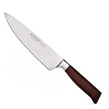 Burgvogel Solingen Natura Line, sehr scharfes Küchenmesser rostfrei, Made in Germany braun rot Kochmesser Natura Line (8 Zoll = 20 Cm)