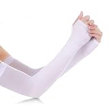 Trihedral-X Armärmeln Wärmer Sporthülle Sun UV Schutz Handabdeckung Kühlwärmer Laufen Radfahren Skihülse EIS Seide (Color : A, Size : One Size)