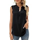 T-Shirt Damen, Tshirt Damen Sale Bluse Damen Langarm Oberteil Casual V-Ausschnitt Tops Tunika Lose Baumwolle GroßE GrößEn Hemd Leinenbluse Tshirt Damen Lang T-Shirts FüR Damen Kurzarm S