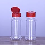6 Stück 100 ml Kunststoff Salzstreuer Kunststoff Pfefferstreuer rote Deckel Zuckerstreuer Gewürzflasche Behälter mit Streudeckel zur Aufbewahrung von Salz, Zucker, Gewürze,