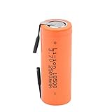 MGLQSB 3.7v 2500mah 18500 Lithium Li-Ionen Akku, Zelle Mit 2 SchweißLaschen für Led Taschenlampen Scheinwerfer Mechanischer Mod 1p