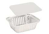 100 Aluschalen Alubehälter 470ml mit Einlegedeckel Aluminiumschale Aluminiumb