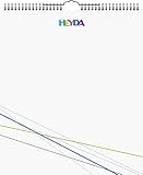 Heyda 2070481 Bastel-/Kreativkalender (13 Monatsblätter, 297 x 350 mm, Kalendarium immerwährend, Wire-O-Bindung mit Aufhänger, Deckblatt weiß, Monatsblätter) weiß