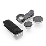 U/K PULABO interessant Fisheye Lens Kit Universelles Clip-On 180-Grad-Kameraobjektiv 3-in-1-Fisheye-, Makro- und Weitwinkelobjektiv für die meisten Smartphones und Tablets Neuerscheinung und belieb