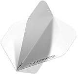 RED DRAGON Hardcore XT Colours Extra Thick Standard Dart Flights - 5 Sets Per Pack (15 Dart Flights in total) (White)