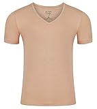 OLYMP Herren Unterzieh-T-Shirt Kurzarm, Level 5 Body Fit, tiefer V-Ausschnitt, Caramel (M)