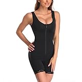 ZQXJBM Shapewear Body Shaping Bodysuit Taillenmieder Slimming Unterwäsche Formende Bodys Damen Figurformend Body Shaper Bauchweg Miederbody,Schwarz,3XL