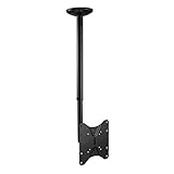 RICOO D0522 TV Decken-Halterung Schwenkbar Neigbar Universal 23-42 Zoll (58-107 cm) TV-Halterung Curved/LCD/LED Fernseher VESA 200x200 Schw