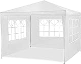 MaxxGarden Festzelt Partyzelt 3x4m - 12m² Pavillon mit 4 aufrollbaren Seitenwänden - wasserabweisend - UV-Schutz 50 + - Farbauswahl (Weiß)