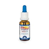 Dr. Jacob's Vitamin DEKA Öl 20 ml I Vitamine D3, A, E Tocopherole, K2 all-trans Menachinon-7 in Arzneibuchqualität I Synergie für Immunsystem, Knochen, Muskeln I gut bioverfügbar I veg