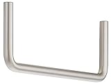 Moderner Garderobenbügel Nickel matt Garderobenstange Flur Garderobenhängebügel U-Form l Modell H6540 | Kleiderbügel-Halter für Hutablage | 1 Stück - Wandgarderobe Metall mit Befestigung