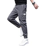 Corumly Herren Sporthosen Herbst und Winter Trend Retro Multi-Pocket Temperament Sport Freizeithosen Outdoor Freizeithosen XL