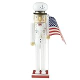Clever Creations Sailor Santa 38,1 cm Traditioneller Nussknacker aus Holz Festliche Weihnachtsdekoration für Regale und T