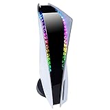 eXtremeRate RGB-LED-Strip für Playstation 5 Konsole, 7 Farben 29 Effekte DIY Dekoration Zubehör Streifen Lichterkette Stripes Lichtleiste Band Lights Strips Kit für ps5 Konsole mit IR-Fernbedienung