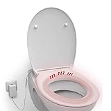 LUVETT WC-SITZ C880E oval mit Erwärmung in Abhängigkeit der Umgebungstemperatur, Absenkautomatik Softclose & EasyClean Abnahme, Duroplast Toilettendeckel, Farbe:Weiß